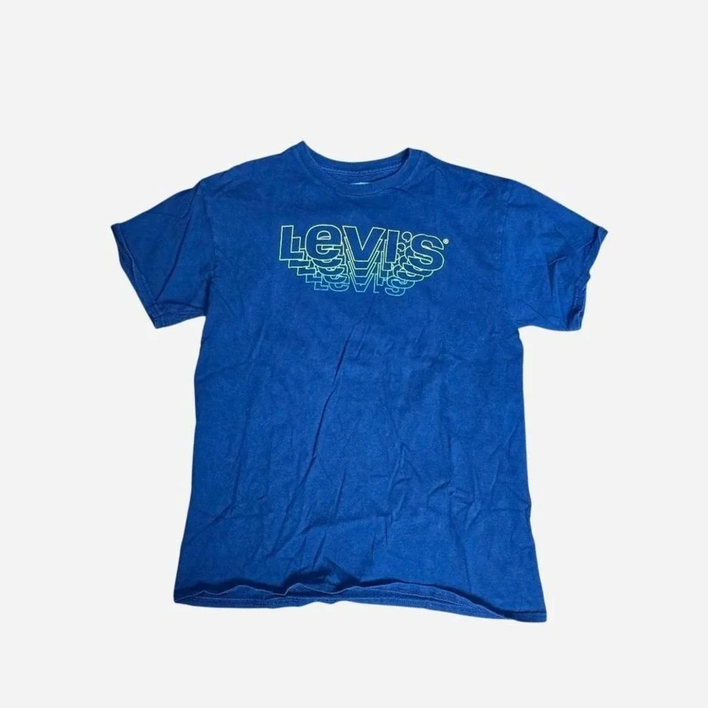 Levi's Blue Graphic Logo T-Shirt | Men's‎ Medium | Vintage Style Streetwear
